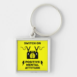 Positieve Denk Mentale Attitude Sleutelhanger