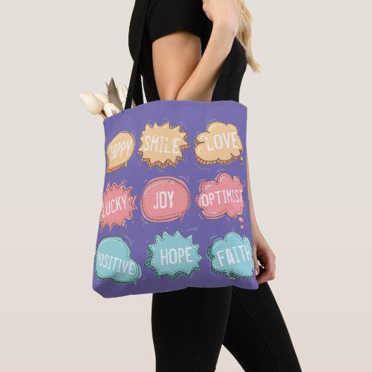 Positieve denkende Canvas tas - (Dichtbij)