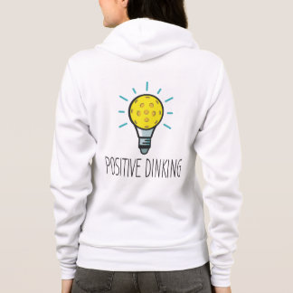 Positieve dinkend Pickleball Womens Zip Hoodie