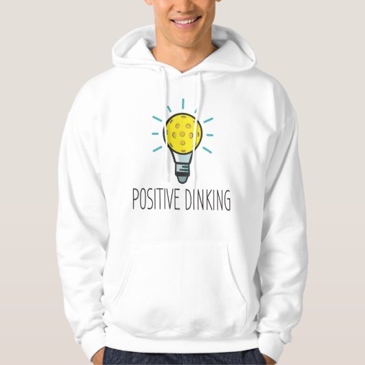 Positieve Dinking Pickleball Mannen Hoodie (Voorkant)