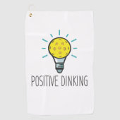 Positieve Dinking Pickleball Towel Golfhanddoek (Voorkant)