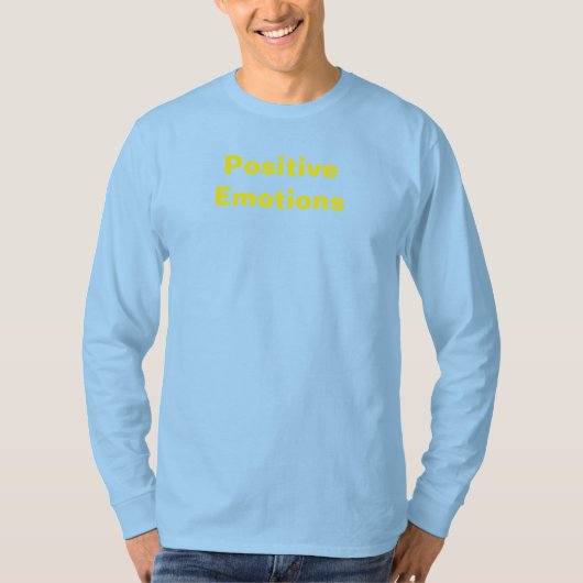 Positieve emoties Lange hoes Turquoise T-shirt (Voorkant)