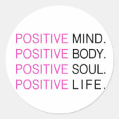 Positieve emotionele mensenlevens ronde sticker (Voorkant)