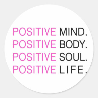 Positieve emotionele mensenlevens ronde sticker