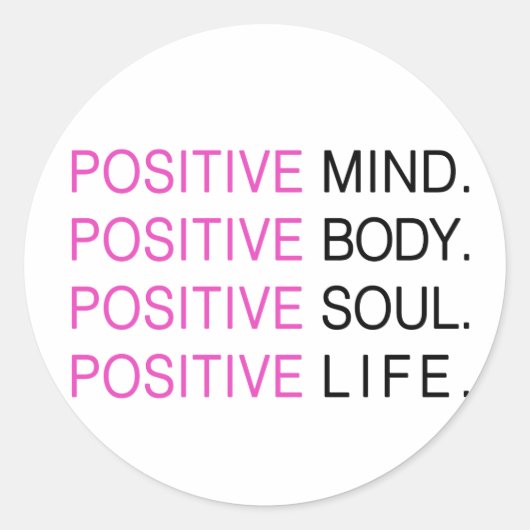Positieve emotionele mensenlevens ronde sticker (Voorkant)