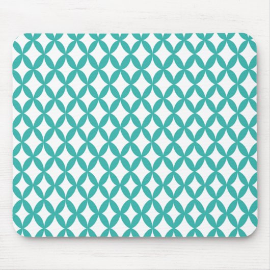 Positieve en negatieve Blauwgroen ruimte Muismat (Voorkant)