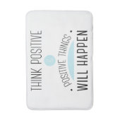 Positieve en positieve dingen gebeuren blauw badmat (Voorkant Verticaal)