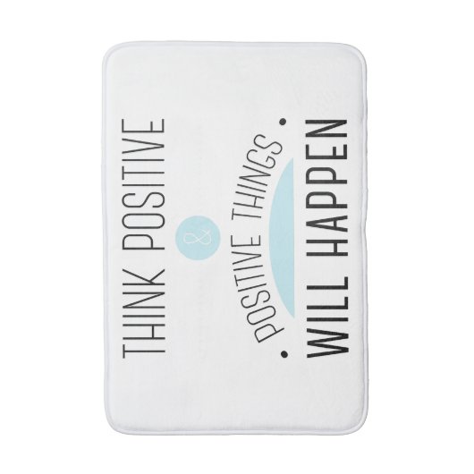 Positieve en positieve dingen gebeuren blauw badmat (Voorkant Verticaal)