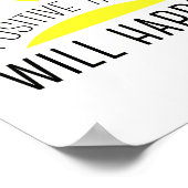 Positieve en positieve dingen gebeuren geel poster (Hoek)