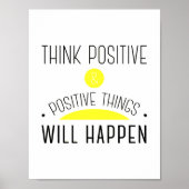 Positieve en positieve dingen gebeuren geel poster (Voorkant)