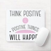 Positieve en positieve dingen gebeuren roze muismat (Met muis)