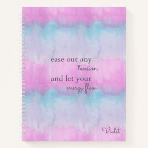 Positieve Energie Citaat Gepersonaliseerd Roze Wat Notitieboek