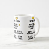 Positieve energie citeert zwarte Mok (Voorkant rechts)