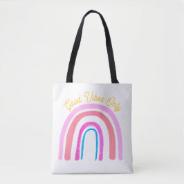 Positieve Energie Folk Art Regenboog Tote Bag