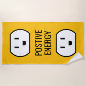 Positieve Energie grappige blije glimlach wandcont Strandlaken (Voorkant)