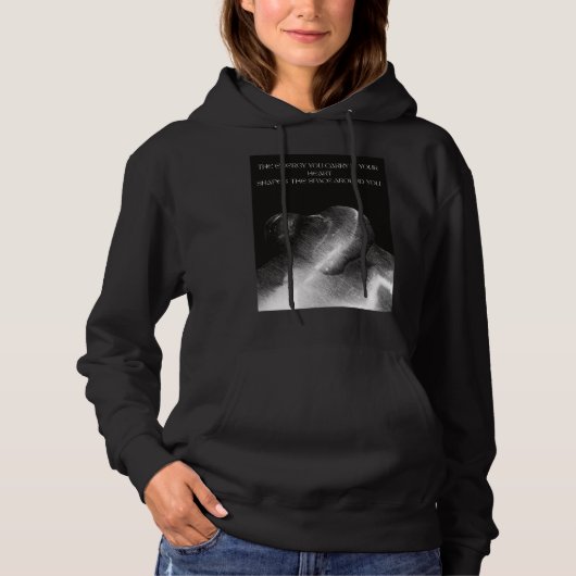 Positieve energie in je hart hoodie (Voorkant)