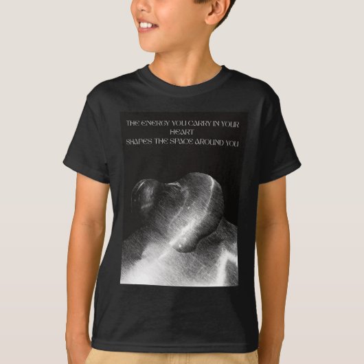 Positieve energie in je hart t-shirt (Voorkant)