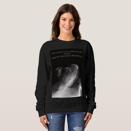 Positieve energie in je hart trui (Voorkant volledig)