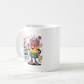 positieve energie-Mok | Retro Batterij Koffiekopje Koffiemok (Voorkant links)