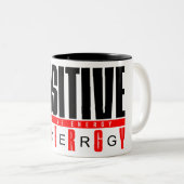 positieve energie-mok tweekleurige koffiemok (Voorkant rechts)