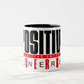 positieve energie-mok tweekleurige koffiemok (Center)