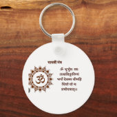 Positieve Energie Sleutelhanger met Sanskriet MaKe (Voorkant)