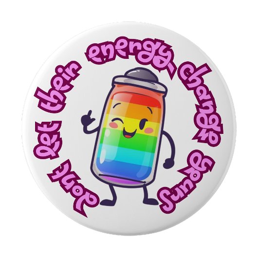 Positieve energie speld ronde button 4,0 cm