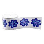 Positieve energie vibes met een blauw bloemenkwaad grosgrain lint (Spoel)