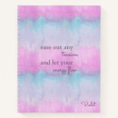 Positieve energieprijsopgave - Aangepaste roze Wat Notitieboek (Voorkant)