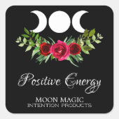 Positieve Energy Crystal Candle Labels (Voorkant)