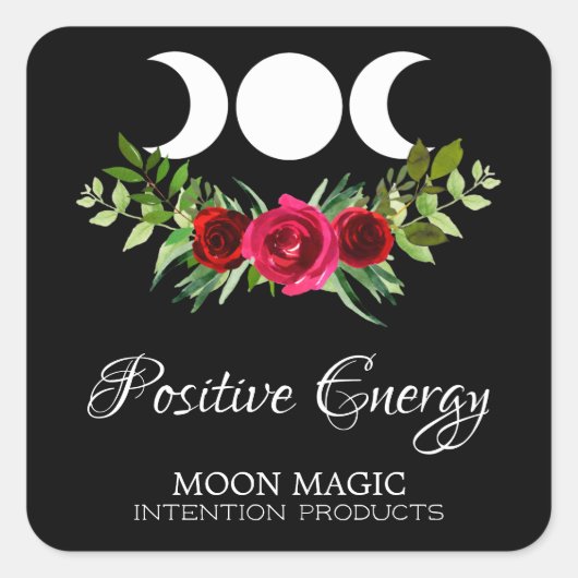 Positieve Energy Crystal Candle Labels (Voorkant)