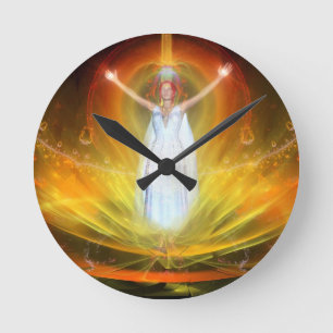 Positieve Energy Goddess Ronde Klok