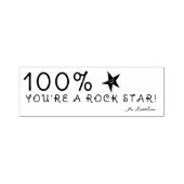Positieve feedback 100% Je bent een Rock Star Teac Zelfinktende Stempel (Design)