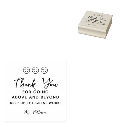 Positieve feedback Dank je leraar Rubberstempel (Gestempeld)