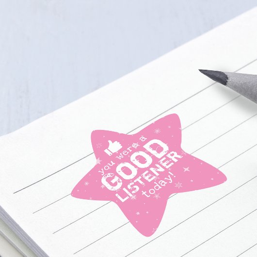 Positieve feedback Goede luisteraar Docent Ster Sticker