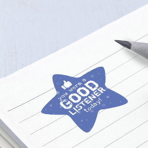 Positieve feedback Goede luisteraar Leraar Ster Sticker