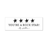 Positieve feedback Je bent een Rock Star Teacher Zelfinktende Stempel (Design)