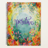 Positieve  florale grillige inspiratie planner (Voorkant)