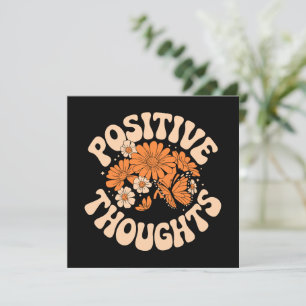 Positieve gedachten - bloemen en vlinders