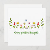 Positieve gedachten bloemen kweken (Voorkant / Achterkant)