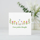 Positieve gedachten bloemen kweken (Staand voorkant)