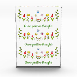 Positieve gedachten bloemen kweken fotoblokken