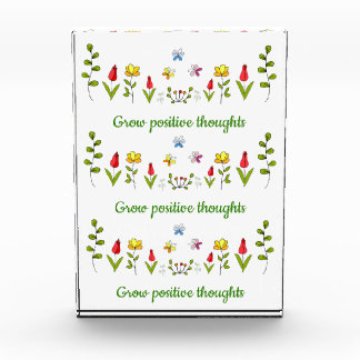 Positieve gedachten bloemen kweken fotoblokken