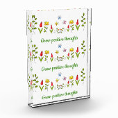 Positieve gedachten bloemen kweken fotoblokken (Links)