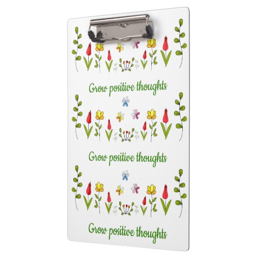 Positieve gedachten bloemen kweken klembord (Links)
