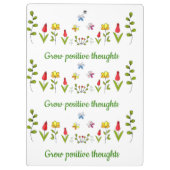 Positieve gedachten bloemen kweken klembord (Achterkant)