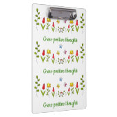Positieve gedachten bloemen kweken klembord (Rechts)