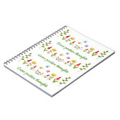 Positieve gedachten bloemen kweken notitieboek (Linkerzijde)