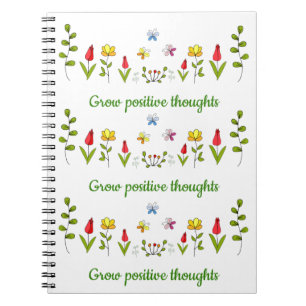 Positieve gedachten bloemen kweken notitieboek