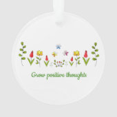Positieve gedachten bloemen kweken ornament (achterkant)